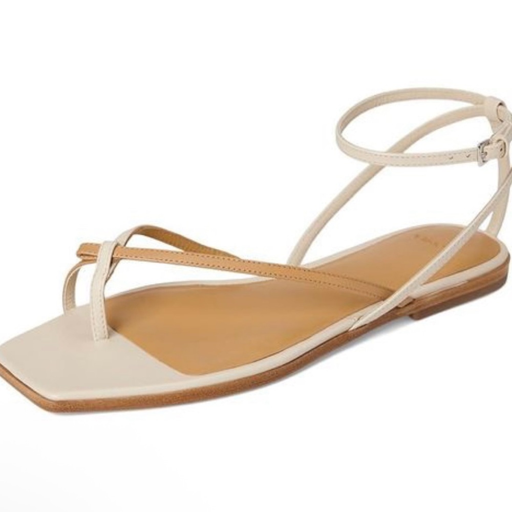 Vince Cream and Tan Sandals